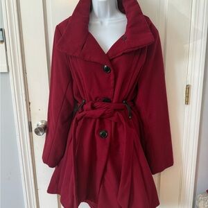 Steve Madden Deep Red Trench Coat